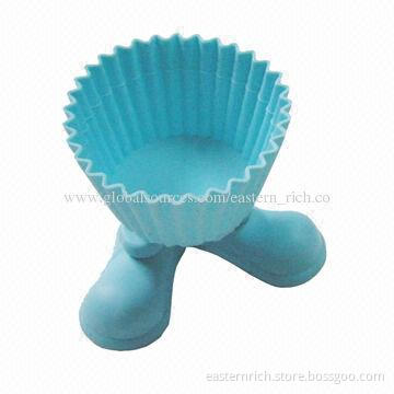 Silicone Cupcake Cups with Feet, Round, Sized 8.3x6.9x6.3cm